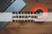 湖北黄石阳新基建2024年债权资产项目(黄石阳新县规划)