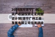 2024四川遂宁广利资产收益权转让定向融资计划(遂宁广利工业发展有限公司信用评级)