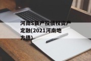 河南S县产投债权资产定融(2021河南地方债)