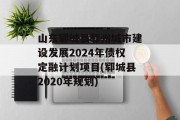 山东郓城县郓州城市建设发展2024年债权定融计划项目(郓城县2020年规划)