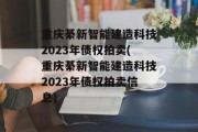 重庆綦新智能建造科技2023年债权拍卖(重庆綦新智能建造科技2023年债权拍卖信息)