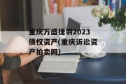 重庆万盛捷羽2023债权资产(重庆诉讼资产拍卖网)