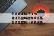 包含央企信托-170号江苏盐城建湖政信集合资金信托计划的词条