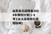 山东台儿庄财金2024年债权计划[1-4号](台儿庄政府公开招标网)