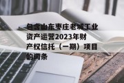 包含山东枣庄老城工业资产运营2023年财产权信托（一期）项目的词条