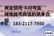 央企信托-430号盐城地级市政信的简单介绍