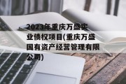 2023年重庆万盛实业债权项目(重庆万盛国有资产经营管理有限公司)