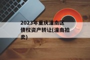 2023年重庆潼南区债权资产转让(潼南拍卖)