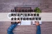 SSXC公司应收账款债权资产(信用政策是企业关于应收账款等债权资产)