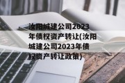 汝阳城建公司2023年债权资产转让(汝阳城建公司2023年债权资产转让政策)
