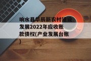 响水县华辰新农村建设发展2022年应收账款债权(产业发展台账)