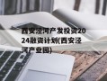 西安泾河产发投资2024融资计划(西安泾河产业园)