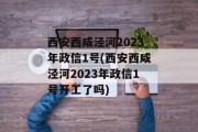 西安西咸泾河2023年政信1号(西安西咸泾河2023年政信1号开工了吗)