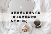 江苏星爵实业债权拍卖01(江苏星爵实业债权拍卖01年)