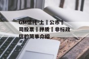 GM信托-上‮公市‬司股票‮押质‬非标政信的简单介绍