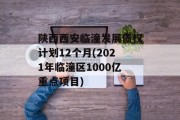 陕西西安临潼发展债权计划12个月(2021年临潼区1000亿重点项目)