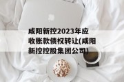 咸阳新控2023年应收账款债权转让(咸阳新控控股集团公司)