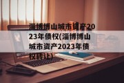 淄博博山城市资产2023年债权(淄博博山城市资产2023年债权转让)