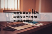 河南郏县国资2024年债权资产02(2021河南省国债)