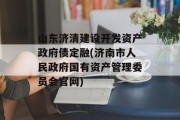 山东济清建设开发资产政府债定融(济南市人民政府国有资产管理委员会官网)