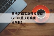 重庆万盛实业债权项目(2020重庆万盛重点项目)