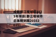 成都都江堰城运2023年项目(都江堰城市总体规划图20162035)