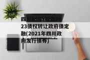 四川XSNY投资2023债权转让政府债定融(2021年四川政府发行债券)