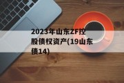 2023年山东ZF控股债权资产(19山东债14)