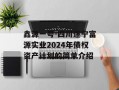 鑫源一号-四川遂宁富源实业2024年债权资产计划的简单介绍