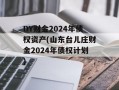 DY财金2024年债权资产(山东台儿庄财金2024年债权计划)