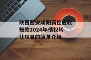 陕西西安咸阳新控应收账款2024年债权转让项目的简单介绍