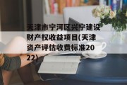 天津市宁河区兴宁建设财产权收益项目(天津资产评估收费标准2022)