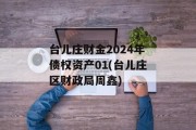 台儿庄财金2024年债权资产01(台儿庄区财政局周鑫)