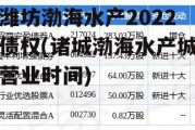 潍坊渤海水产2022债权(诸城渤海水产城营业时间)