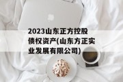 2023山东正方控股债权资产(山东方正实业发展有限公司)