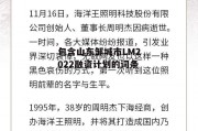 包含山东邹城市LM2022融资计划的词条