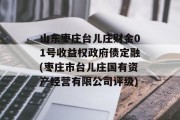 山东枣庄台儿庄财金01号收益权政府债定融(枣庄市台儿庄国有资产经营有限公司评级)