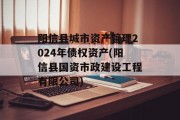 阳信县城市资产管理2024年债权资产(阳信县国资市政建设工程有限公司)