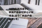2024年四川遂宁广利资产收益权转让计划项目(遂宁广利资产收益权1号)