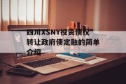 四川XSNY投资债权转让政府债定融的简单介绍