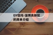 DY信托-淄博高新区的简单介绍