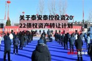 关于泰安泰控投资2022债权资产转让计划的信息