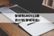 邹城市LM2022融资计划(邹城项目)