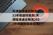 天津陆港通达物流2023年收益权拍卖(天津陆港通达物流2023年收益权拍卖信息)