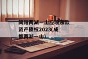 简阳两湖一山应收账款资产债权2023(成都两湖一山)