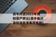 资中兴资2023年债权资产转让(资中县兴资投资开发集团官网)