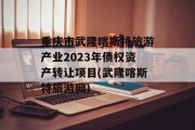 重庆市武隆喀斯特旅游产业2023年债权资产转让项目(武隆喀斯特旅游网)