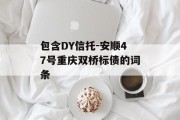 包含DY信托-安顺47号重庆双桥标债的词条