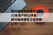 四川雄州实业债权2023年资产转让项目(四川雄州建筑工程有限公司)