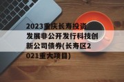 2023重庆长寿投资发展非公开发行科技创新公司债券(长寿区2021重大项目)
